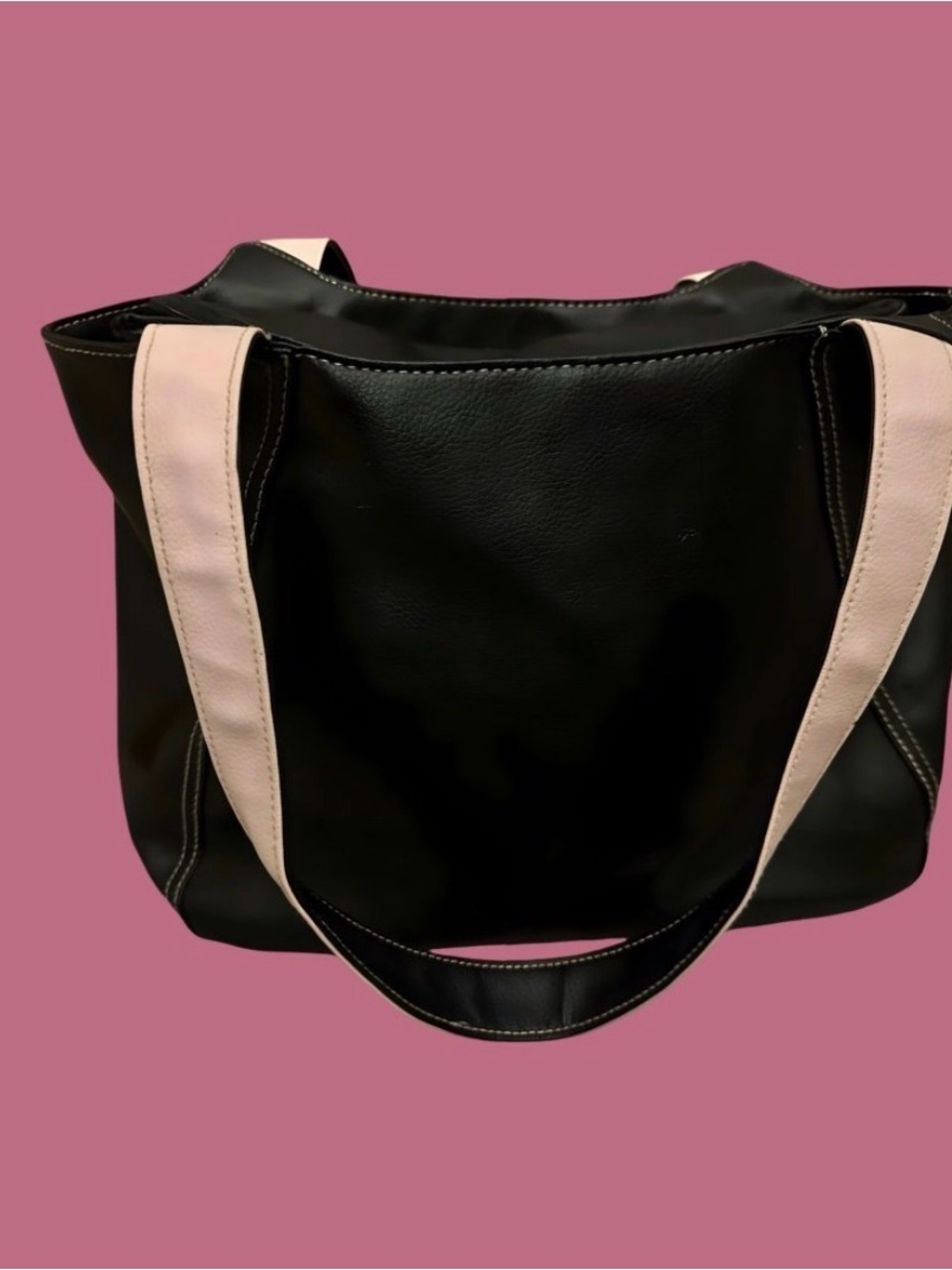 Mary Kay Black Shoulder Bag with Light Pink Straps